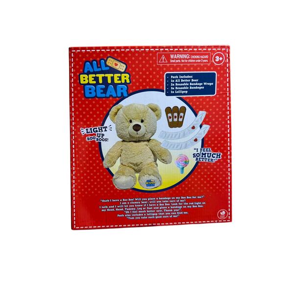 All Better Bear - Talking Boo Boo Pliush Toy Teddy w/ Bandages NEW - Picture 4 of 6